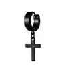 Venta al por mayor de fábrica pendientes de cruz de acero de titanio para hombre pendientes de acero inoxidable transfronterizos tendencia hip-hop pendientes pendientes en stock