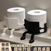 Portarrollos de papel higiénico de lectura más vendido transfronterizo, set de portarrollos de papel para inodoro y baño, estante de almacenamiento decorativo creativo para baño
