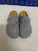 Sapatos Birkenstock Bk de Couro Genuíno com Biqueira Fechada e Solado Grosso, Cortiça Macia de Fonte Pura Unissex Confortáveis Sapatos Birkenstock Boston