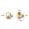 Cuentas de Posicionamiento de Cobre Broches que Conservan el Color Pulsera con Baño de Oro Real Hebilla de Extremo Hebilla de Presión para Cable de Olla de Presión Accesorios para Joyería DIY