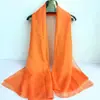 Bufanda Grande Roja de Seda para Mujer, Bufanda de Moda para Primavera y Otoño, Chal de Gasa, Bufanda de Color Sólido para Invierno, Bufanda Larga para Bailar, Nueva