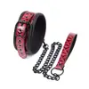Esposas para Adultos Sm Bondage Patrón 3D Negro y Rojo Patrón de Diamantes Collar para el Cuello y Tobilleras Restricción Productos Sexuales de Alta Venta Entrenamiento Dropshipping