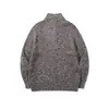 Yidao Roupas Vintage 2026 Outono Novo Japonês Retrô Botão de Pressão Gola Alta Meia Mangas Solto Casual Pulôver Suéter de Tricô