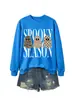 Amazon eBay tienda independiente moda versátil mujer temporada espeluznante tres fantasmas sudadera divertida