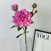 Acessórios de Novos Produtos Transfronteiriços Casamento Atacado Dália Artificial 3 Cabeças 3D Decoração de Sala de Estar Mesa de Jantar Arranjo de Flores Flores Artificiais