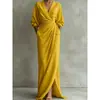 Sitio web independiente transfronterizo europeo y americano nuevo vestido para mujer con cuello en V y cintura ceñida, vestido de estilo vacacional primavera-verano