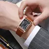 Reloj casual para hombre Roma cuadrado de hombre moda simple correa tipo tanque un generación de pelo