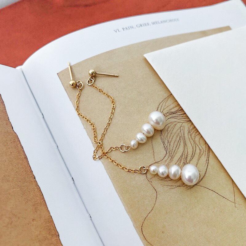 小众个性长款流苏葫芦耳钉 ins日韩超仙气质天然