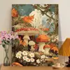 Pintura a óleo digital DIY série paisagens naturais, pintura a óleo colorida preenchida à mão, arte de parede decorativa para alívio do estresse e cura