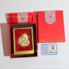 Set de Figuras Dios de la Fortuna Flujo de Riqueza Oro Puro 999 Shuibei Regalo de Negocios Regalos de Negocios al por Mayor