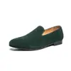 Zapatos sin cordones para hombre con aumento de altura oculto, Zapatos pequeños de cuero estilo británico, Zapatos de cuero puntiagudos de gamuza para peinador, Mocasines de gamuza para hombre