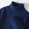 Nuevo Suéter de Lana de Cuello Alto para Hombre Color Sólido Talla Grande Suéter de Punto de Cachemira Engrosado Suéter Básico en Stock para Venta al Por Mayor