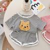 Camisola de estilo coreano y extranjero de verano 2025 para niñas, chaleco de oso, conjunto de falda pantalón de flores para bebé, traje para jardín de infancia