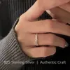 Anillo Espiral Irregular de Plata de Ley S925~Estilo Coreano Ins Líneas Minimalistas, Anillo de Diseño Versátil Simple y a la Moda