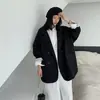 Blazer de tamanho pequeno, top para primavera e outono, nova moda estilo coreano, elegante, de corte solto, casual e adequado para um visual preppy