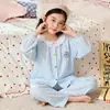 Pijama Infantil 2026 Novo Primavera e Outono Fino Algodão Nuvem Manga Longa Doce Estilo Princesa Conjunto de Roupa de Casa Infantil