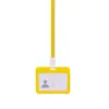 Juego de tarjetas tarjeta de trabajo insignia de doble cara cuerda para colgar tarjeta de exposición tarjeta de trabajo etiqueta de control de acceso para autobús etiqueta de empleado