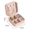 Caja de almacenamiento de joyas para mujer, pequeña caja para guardar pendientes, bandeja de viaje con tapa, ideal para pulseras, anillos y pulseras.