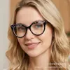 Nuevas gafas de ojo de gato con bloqueo de color transfronterizo, antiluz azul, monturas de gafas de moda retro, gafas lisas de moda, gafas lisas