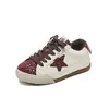 Sapatos Infantis Koji Fashion Lantejoula Primavera e Outono para Crianças de 3-6-12 Anos, Tênis Estrela para Meninas, Sapatos Brancos para Meninos