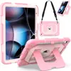 Capa de Silicone Anticolisão Aplicável Transfronteiriça com Suporte e Alça para Tablet Apple iPad 11 A16, Proteção Completa Contra Quedas