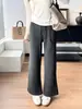 ¡Muy recomendable! ¡Pantalones acampanados de mezcla de seda y lana! ¡Consigue instantáneamente piernas largas y rectas! Pantalones casuales adelgazantes y versátiles, nuevos para 2026