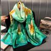 Bufanda de Seda de Marca Grande de Gama Alta para Verano, Chal Largo Estampado para Mujer, Bufanda Elegante, Toalla de Playa, Protector Solar