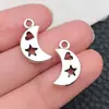 Accesorios de Joyería Europeos y Americanos Luna Hueca Cara Sonriente Sol Estrella Pulsera DIY Collar Colgante Llavero Encanto Pequeño
