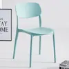 Silla de comedor de plástico para uso doméstico con respaldo, mesa y silla de comedor comerciales blancas engrosadas, cómodas para sentarse a largo plazo en el dormitorio y al aire libre