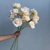 Flores Artificiais com 3 Cabeças Grandes de Rosa, Cascata de Parede de Flores Decoração Suave Arte Floral para Casamentos, Salões de Casamento, Enfeites de Decoração para Casa, Flores Artificiais