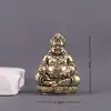 Latão Estilo Antigo Deus da Fortuna Ornamento para Casa e Escritório Artesanato Bronze Vintage Decoração Criativa Pequena