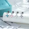 Pingente de Cubo de Gelo: Piercing de cartilagem para orelha Henson, novo, de verão, cor doce de bala, cubo de açúcar, liga de titânio, pino para osso da orelha