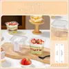 Caja cuadrada desechable transparente para mousse de pastel, paquete para postres, horneado, tiramisú, lasaña, grado alimenticio