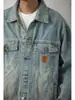 Chaqueta de Mezclilla Lavada y Desgastada Estilo Retro Americano para Hombre, Nueva Chaqueta Casual Oversize de Nicho para Primavera y Otoño