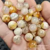 Ágata Sakura Bolas Redondas Jade Bolas Sueltas Semilla de Hielo 12 mm Calcedonia Accesorios para Joyería DIY Bolas de Jade Hechas a Mano Venta al por Mayor