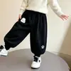 Pantalones deportivos casuales de primavera y otoño para niños, con diseños de perro de peluche 3D de dibujos animados, pantalones unisex para bebé