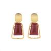 Pendientes de ágata roja del sur, plata de ley S925, estilo Dongdaemun coreano, sencillos, combinables con todo, temperamento diario.