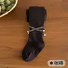 Medias para Niños de Primavera y Otoño con Lindo Moño, Leggings para Niñas con Pie, Calcetines de Bebé Versátiles de Color Sólido, Clase A