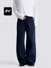 Jeans Casual Reto Solto de Alta Qualidade, Simples, para Homens e Mulheres, Retrô Americano Desgastado, Algodão Puro, Bom Caimento, Tridimensional
