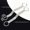 Venta al por mayor de fábrica de cadena con hebilla de diamantes de imitación de doble fila, ropa interior, chaleco, correa de hombro, accesorios decorativos, cadena de diamantes con garra, accesorios de joyería