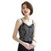 Nuevos tirantes usan chaleco pequeño mujer Verano encaje cuello en V letras tirantes camisa base holgada una generación de pelo