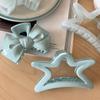 Creme Azul Geleia Estrela do Mar Hairpin Bow Grab Clip Summer Shark Clip Acrílico Cabelo Grab Acessórios de cabelo grande