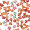 Accesorios populares transfronterizos para decoración de uñas de hoja de arce, pequeños accesorios de resina para manualidades DIY, aretes, pinzas para el cabello, decoraciones de uñas ponibles y pedrería