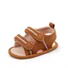 Sandálias de Menino Novo Estilo com Solas de Borracha, Sapatos para Bebê de 0 a 1 Ano, Sapatos de Verão Respiráveis para Recém-Nascidos
