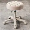 Taburete de Belleza, Taburete Giratorio Ajustable para Salón de Belleza, Taburete de Peluquería, Taburete Redondo para Barbería, Silla Redonda para Maquillaje en Casa
