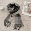 Cachecol Maillard Feminino Inverno 2024 Novo Estilo Coreano High-End Retrô Xadrez Cachecol Quente Masculino Lã Casal