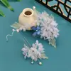 26 Novos Grampos de Cabelo de Seda Coloridos em Gradiente Estilo Vintage Design Original Pura Feito à Mão Acessório de Cabelo Hanfu com Enfeites Florais