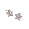 Pendientes de Estrella de Cinco Puntas de Circonita Super Brillantes para Mujer, Lujo Ligero, Exquisitos y de Alta Gama, Pendientes de Estilo Nuevo, Pendientes Súper de Hada y de Hermoso Temperamento