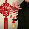 Kit de Material para Montagem DIY Pingente de Leão e Cachorro Atrai-Fortuna de Ano Novo 2026, Decoração de Festival da Primavera, Presente para Melhores Amigos e Presente de Aniversário