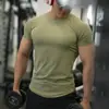 Ropa Nueva de Fitness para Verano Ropa Ajustada para Hombre Alta Elasticidad Secado Rápido Absorción de Sudor Transpirable Deportes al Aire Libre Camiseta de Manga Corta para Entrenamiento de Hombre
